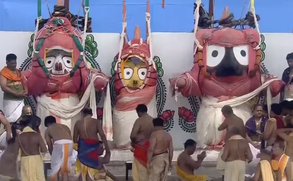 Deva Snana Purnima Celebrated with Religious Fervour in Puri